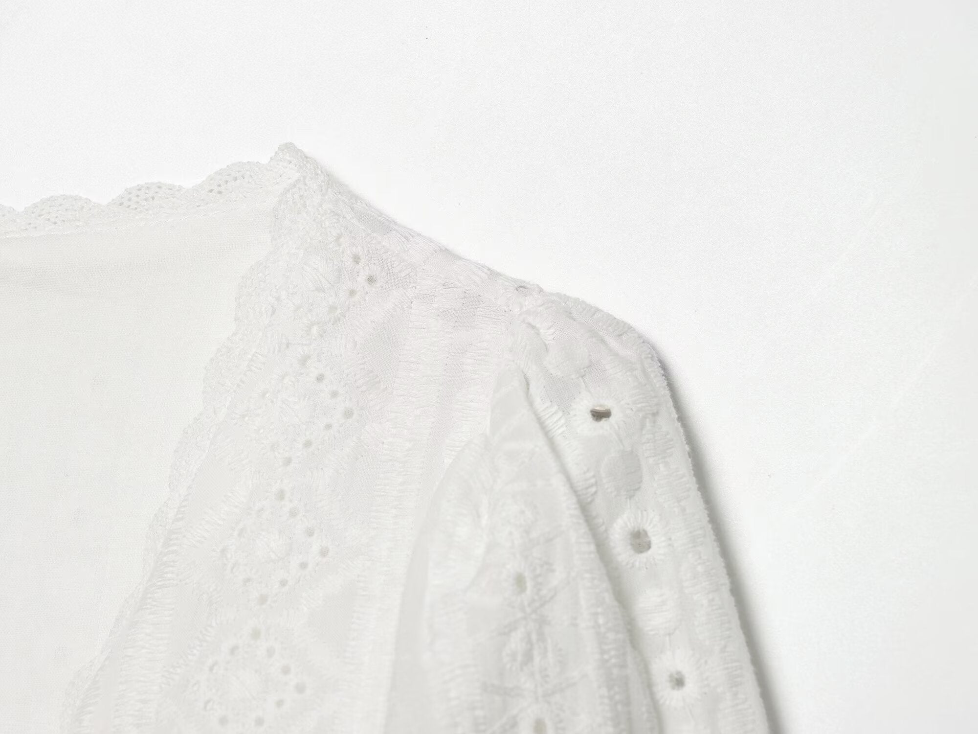 Women Clothing Fashionable Hollow Out Cutout Embroidered Short Dress