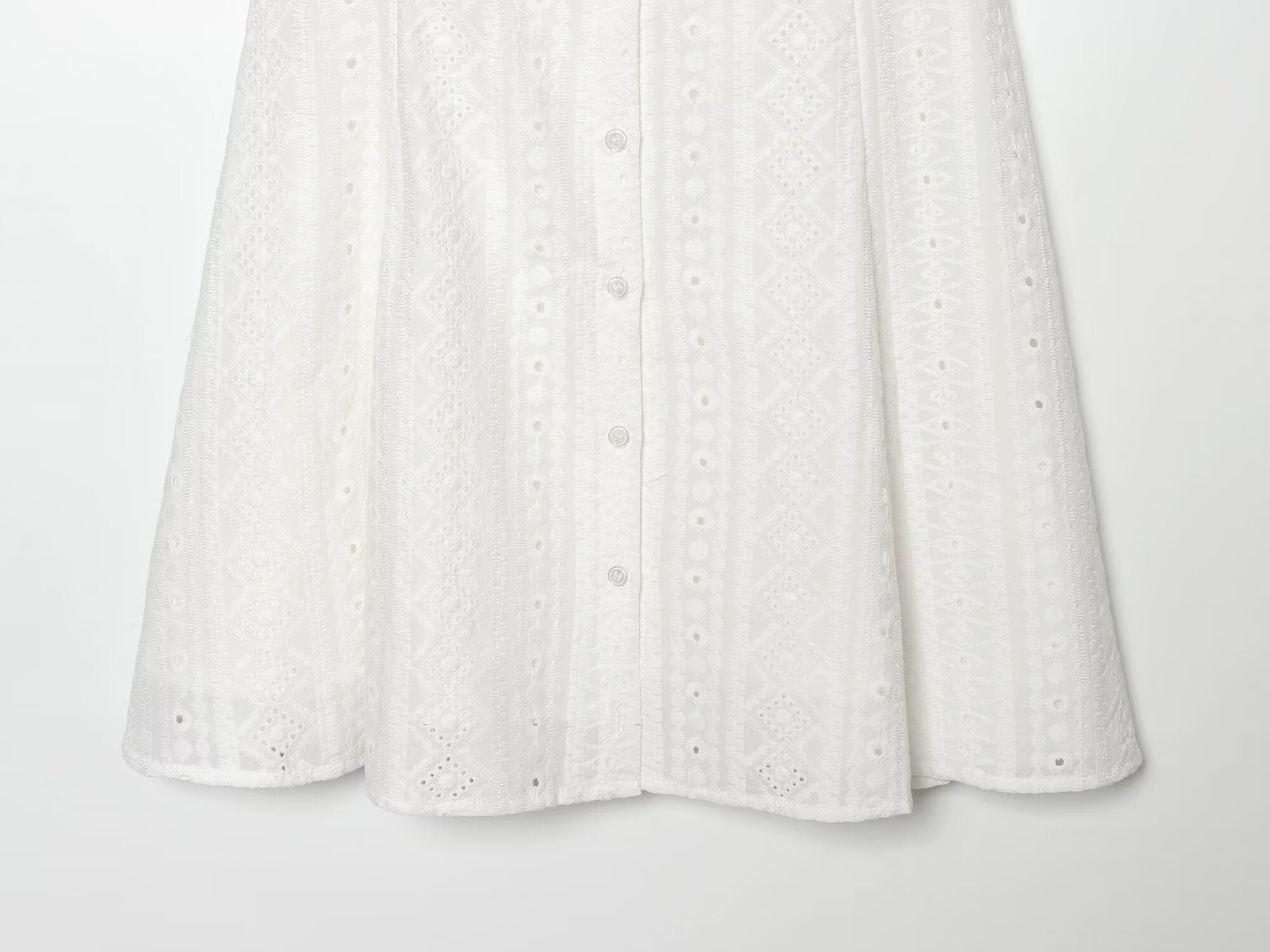 Women Clothing Fashionable Hollow Out Cutout Embroidered Short Dress