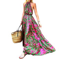 Summer Women Halter Sexy Backless Print Dress