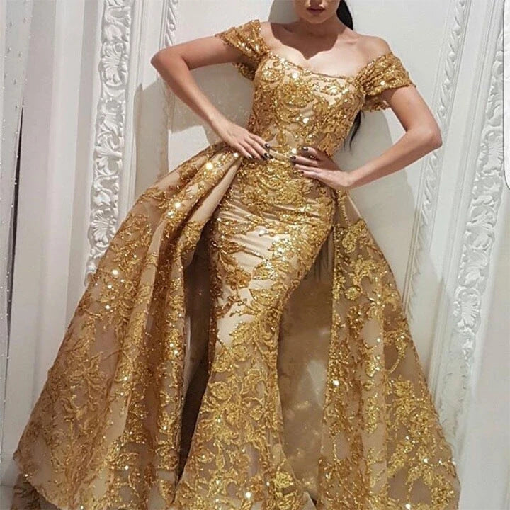 Autumn Women Clothing Retro Court Dress Elegant Sheath Large Swing Evening Dress