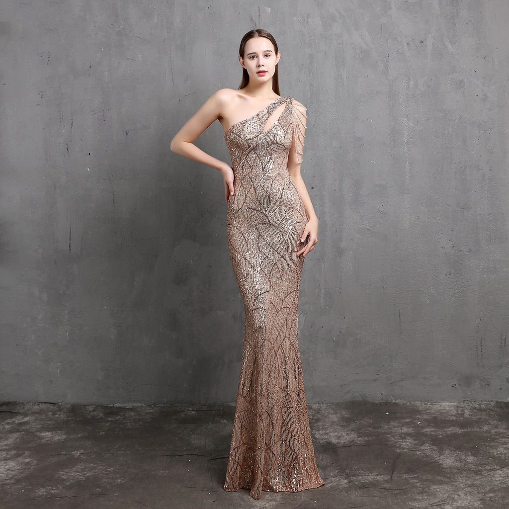 Party Formal Cocktail Dress Fairy Dream Socialite Gathering Party Evening Dress Sexy Long Slimming Toast Dress Bride