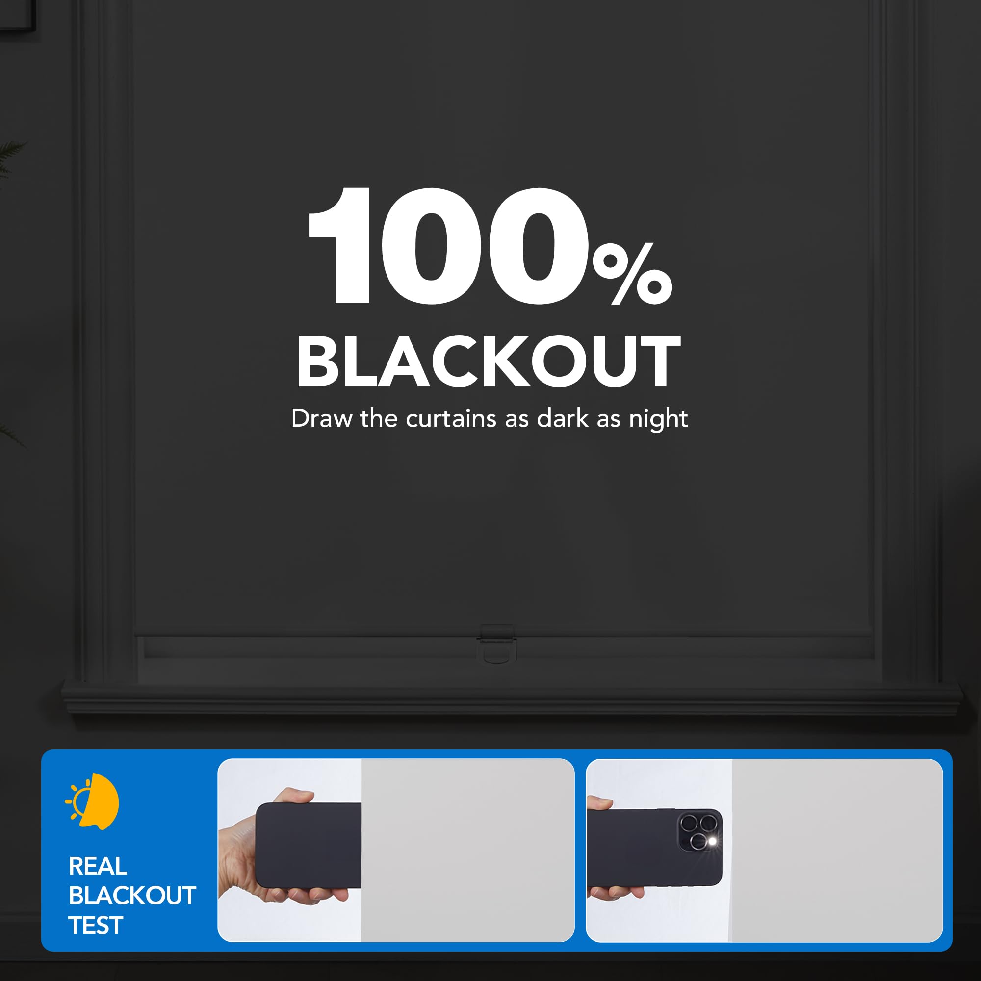 Cordless Blackout Roller Shades, Thermal, 23x72 Inch