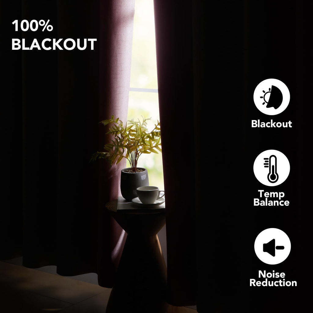 Blackout Thermal Insulated Curtains, 2 Panels