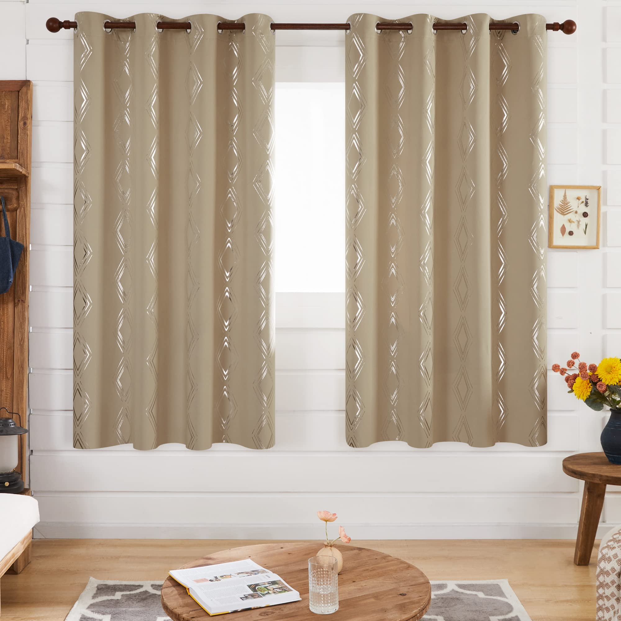Geometric Blackout Curtains, 2 Panels