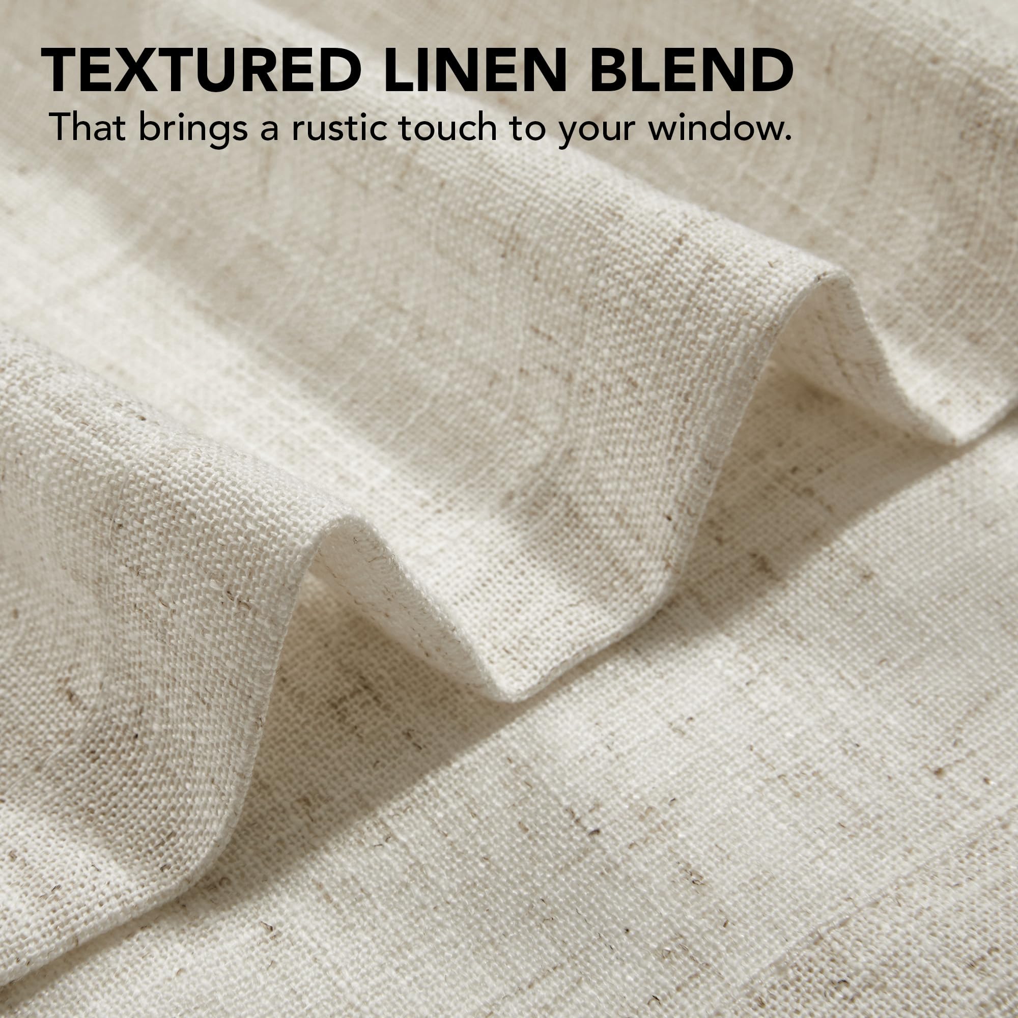 Light Filtering Linen Drapes, Back Tab & Rod Pocket