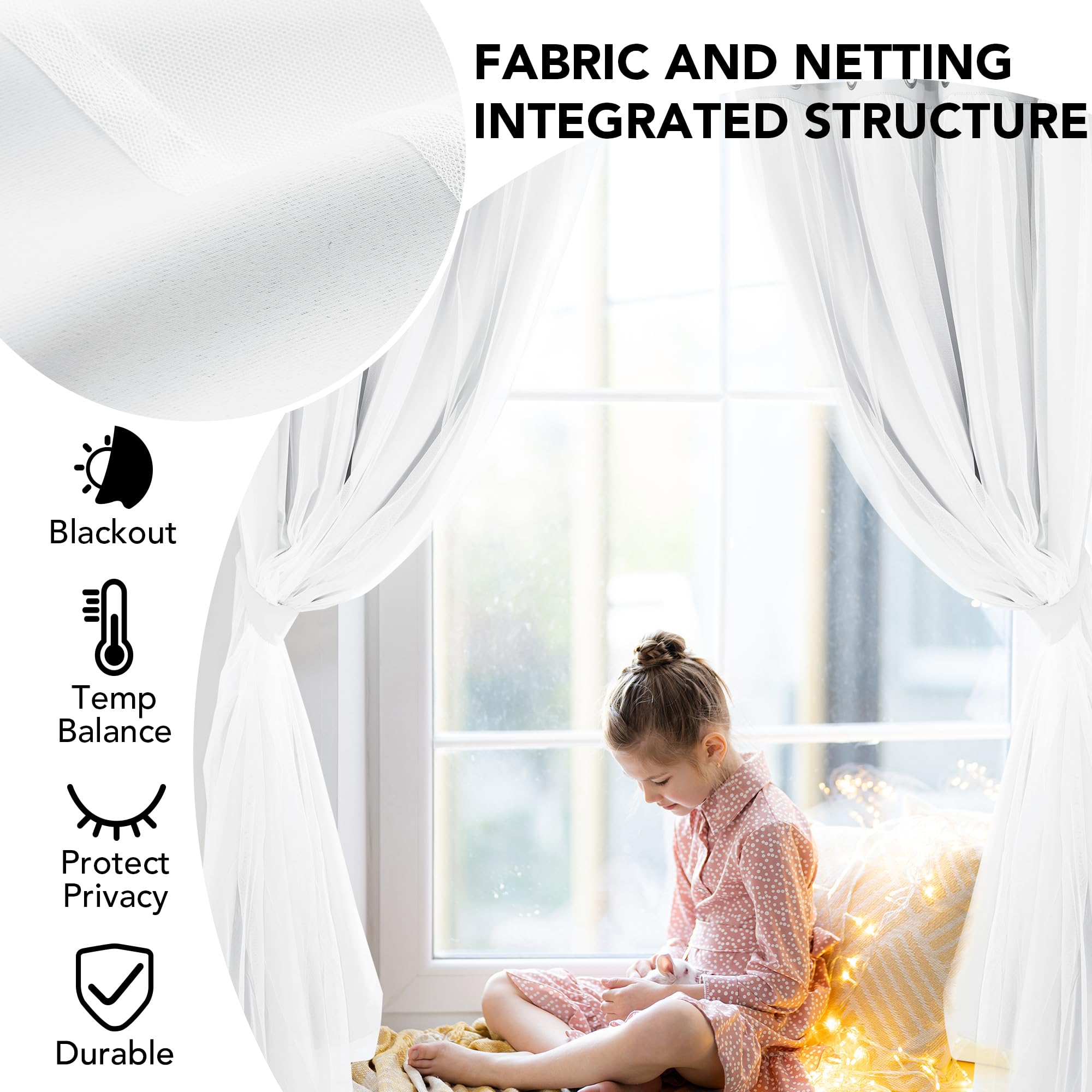 Double Layer Blackout & Sheer Curtains