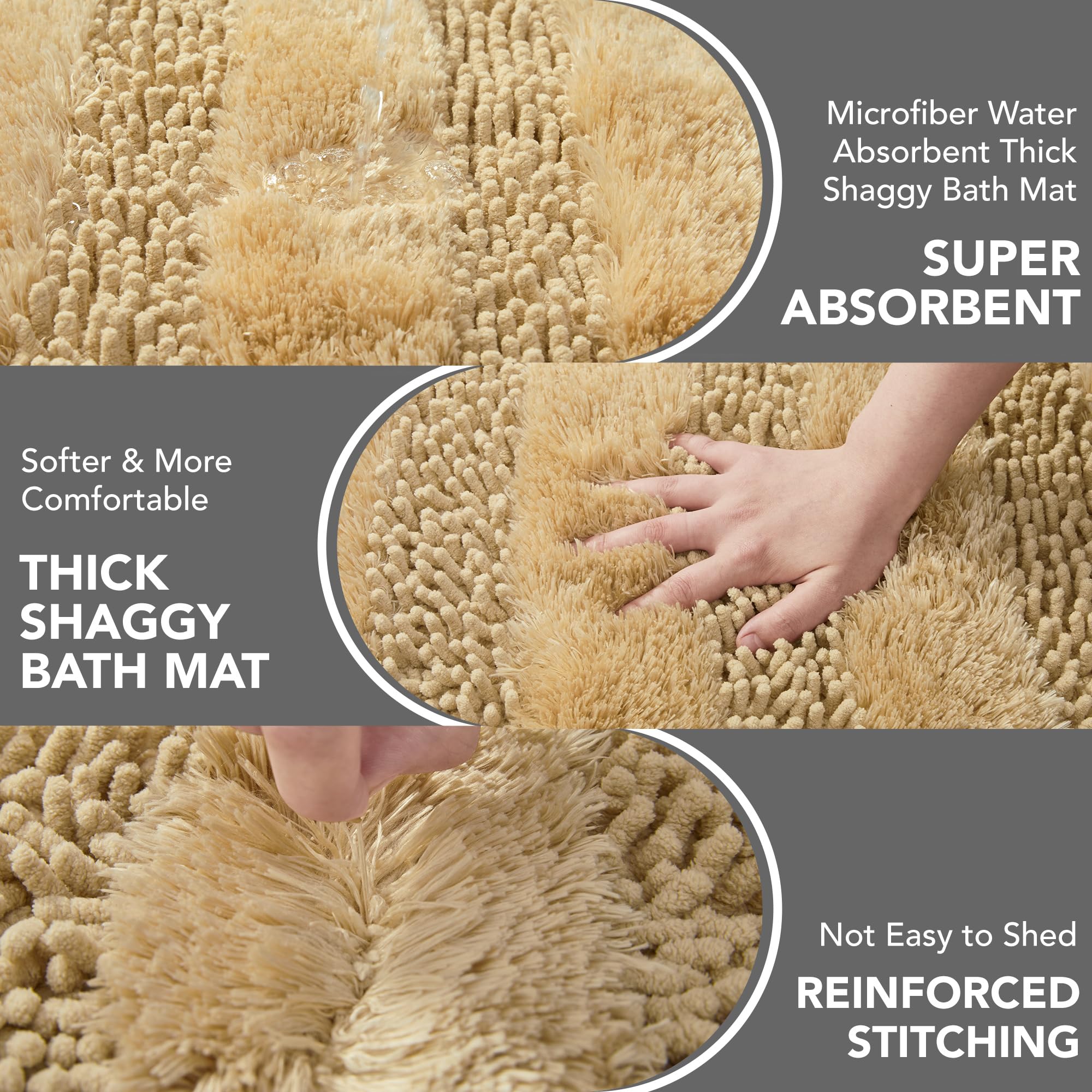 Quick Dry Plush Bathroom Rug