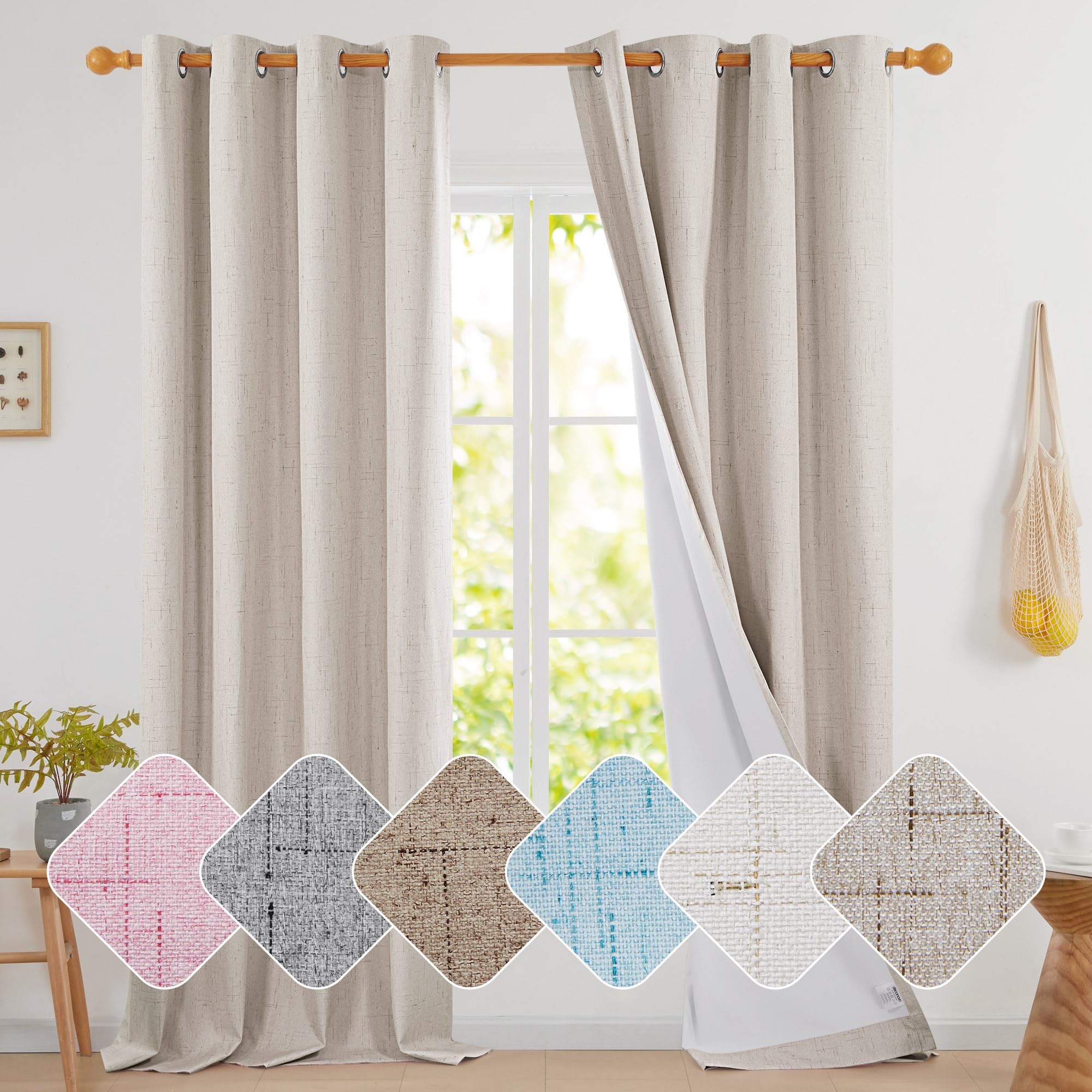 Blackout Thermal Insulated Curtains, 2 Panels