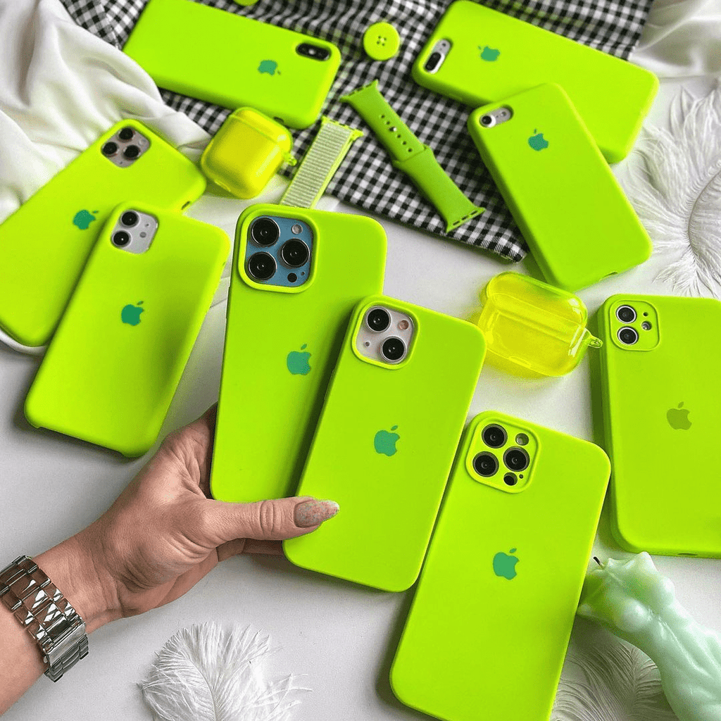 iPhone Silicone Case (Fluorescent Green)