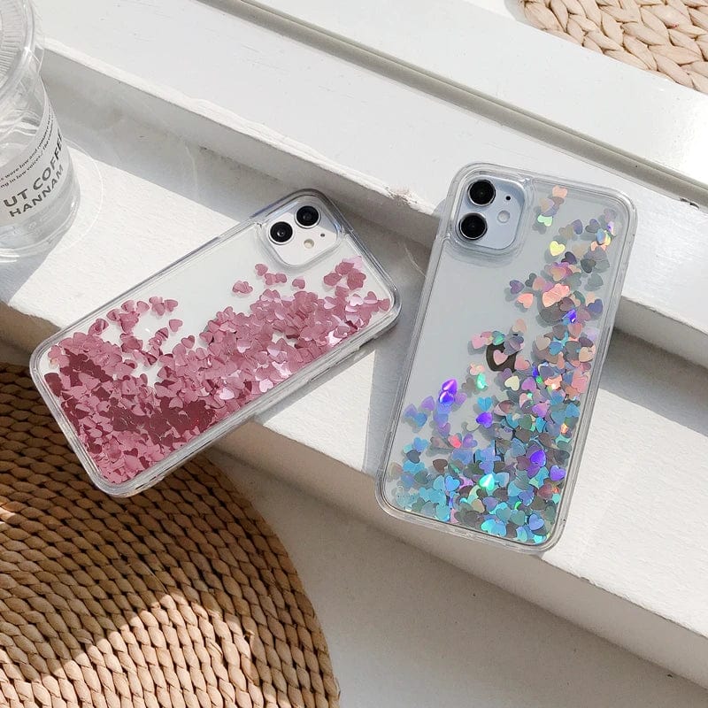 Heart Falling Rain iPhone Case