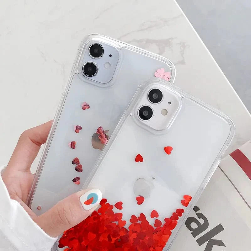 Heart Falling Rain iPhone Case
