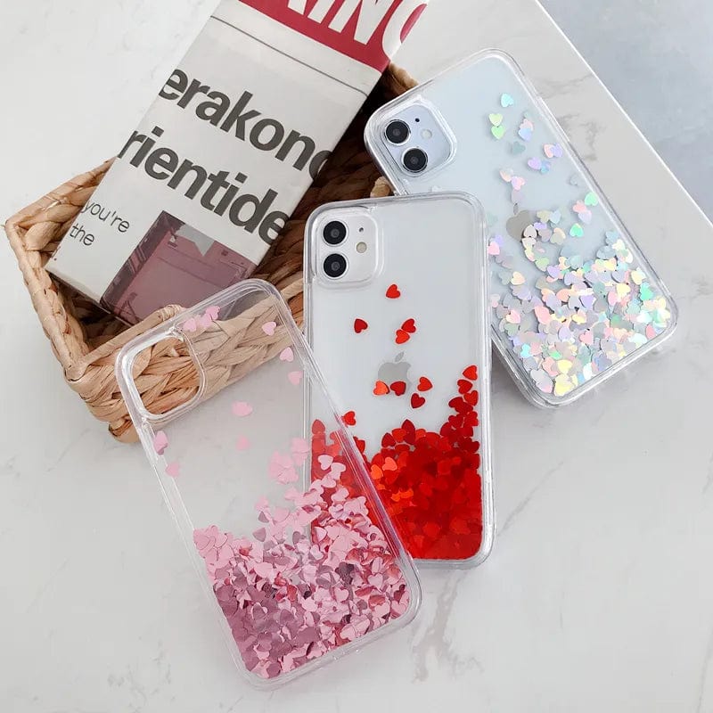 Heart Falling Rain iPhone Case