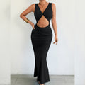 Autumn Winter Women Maxi Dress Slim Fishtail Sheath Sexy Dress