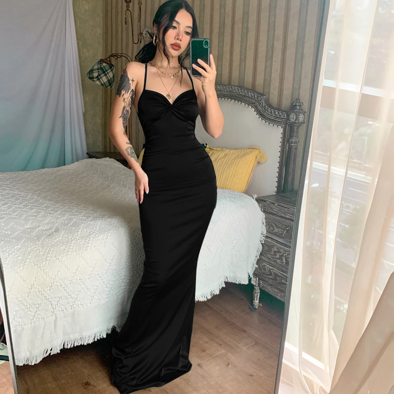 Women Clothing Popular Sexy Slim Dress Sling Skinny Sheath Dress