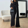 Elegant High Grade Long Sleeved Hip Dress Women Clothing Autumn Winter