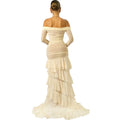 Spring Women Slim Irregular Asymmetric Pleated Waist Tight Long Sleeve off Shoulder Elegant Dress for Women
