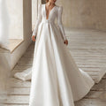 Dress Socialite White Satin Slim High French Dress