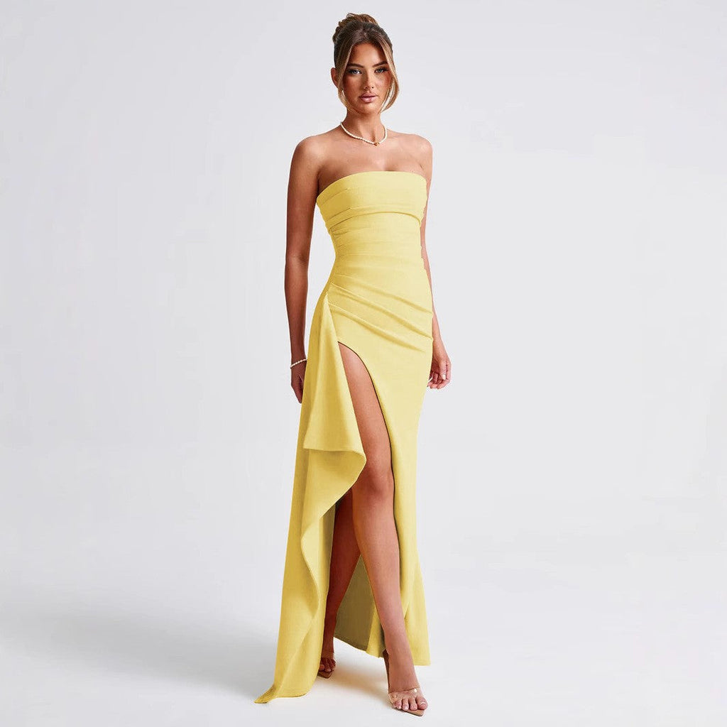 Dress Summer Sexy Side Slit Irregular Asymmetric Hip Wrapped Dress