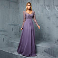 Dress Chiffon Long Sleeve Casual Party Formal Dress Women Simple Thin Party Dinner Daily