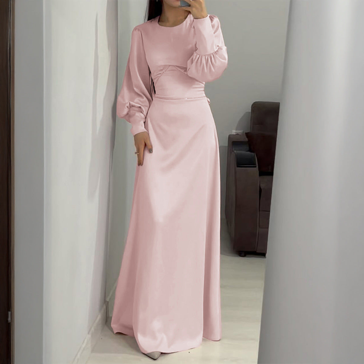 Women Clothing Autumn Elegant High End Long Sleeve Dress