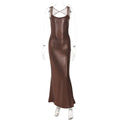 Summer Women Clothing Sexy Backless Mesh Stitching Socialite Slim Dress