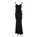 Summer Women Sexy Backless Floral Decoration Formal Dress Sling Dress