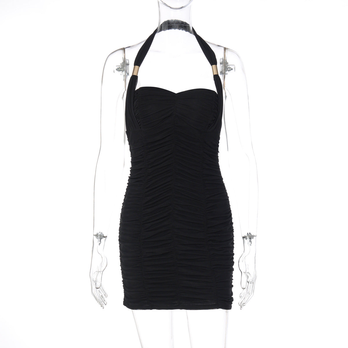 Women Clothing Winter Sexy Backless Halter Slim Sheath Dress Women