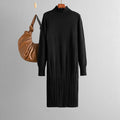 Thickened Knitting Dress Women Autumn Winter Mid Length over the Knee Match with Coat Sweater Inner Wear Bottoming