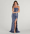 Dress Sequin Sexy Sling Backless High Slit Socialite Dress