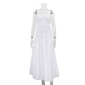 Women Clothing Pleated High Waist Cami Dress off Neck Sleeveless Sexy Dress