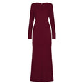 Autumn Winter Sexy Dress Solid Color Sheath Slim Slimming Dress