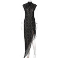 Women Wear Summer Sexy Mesh See through Lace Slim Sleeveless Dress