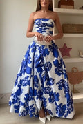 French Socialite Dress Tube Top High Waist Pleated Design Pettiskirt Women Dress