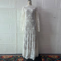 Lace Long Sleeve round Collar Dress Sexy Sexy French Slim Hollow Out Cutout Sheath Dress