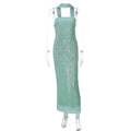 Sexy Tube Top Solid Color Slim Long Socialite Close-Fitting Sequ Dress Women