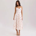Elegant Gentle Slim Floral Strap Fairy Dress Women