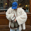 Thickened Autumn Winter Fur Coat Fluffy Dyed Tip Fox Fur Fur Coat Women Loose Leather Fur Coat