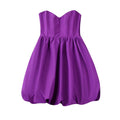 Winter Elegant Tube Top Collar High Waist Mini Puffy Women