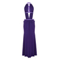 Solid Color Stitching Hollow Out Cutout Backless Sequ Dress Net Women Yarn Vacation Maxi Dress