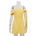 Off Neck Bandeau One Shoulder Sexy Short Dress Women Clothing A line Dress