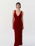 Autumn Sweet Spicy Private Clothes Socialite Women Clothes Vest Type V neck Dress