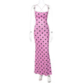 Sexy Backless Swing Collar Slim Fit Long Strap Polka Dot Dress Women