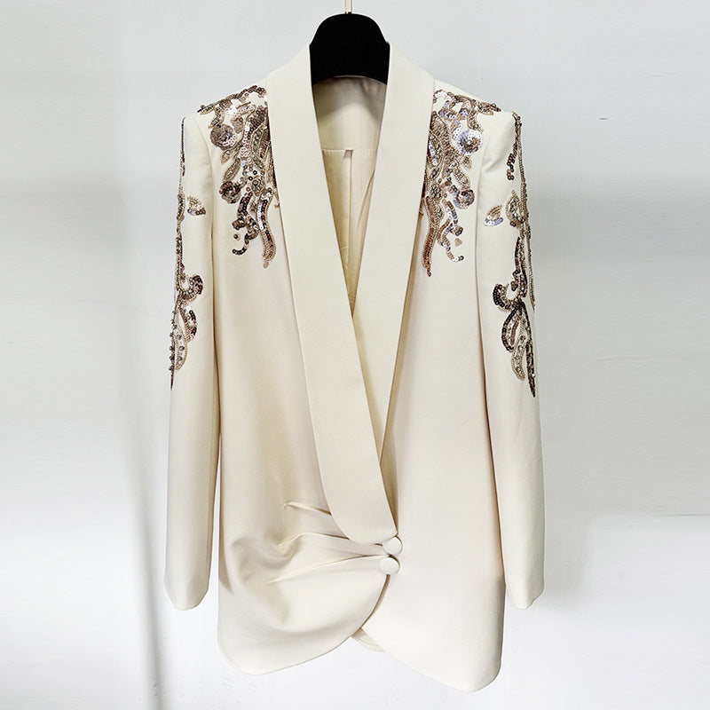 Graceful Fashionable Heavy Industry Beads Diamond Collar Dress
