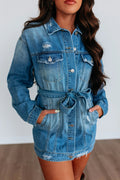 Spring Retro Street Loose Broken Copper Denim Jacket Dreee Women