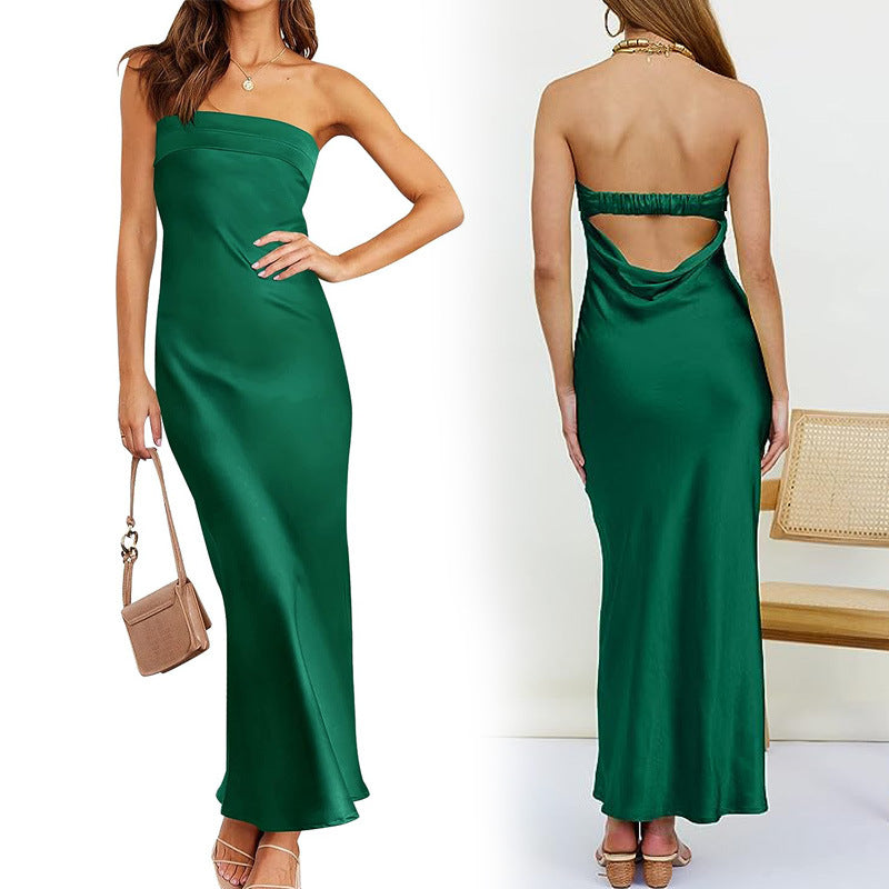 Ladies Dress Sexy Tube Top Dress Sexy Backless Formal Dress Women Clothing