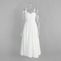Cotton Sling Balloon Dress Summer Tight Waist Bubble Swing Dress Pure Cotton Dress Women