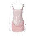 Sequin Sleeveless Slim Slim Sexy Bandeau Sling Collage Gauzy Package Hip Dress
