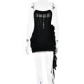Dress Tube Top See Through Sleeveless Short Sexy Sexy Tight Dress