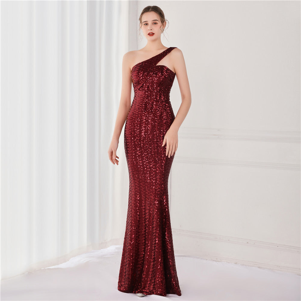Dream Socialite Gathering Party Evening Dress Sexy Long Toast Clothing Host Dress