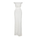 Hollow Out Cutout Slim Fit Hip Lace Maxi Dress See through Sexy off Shoulder Dress Women